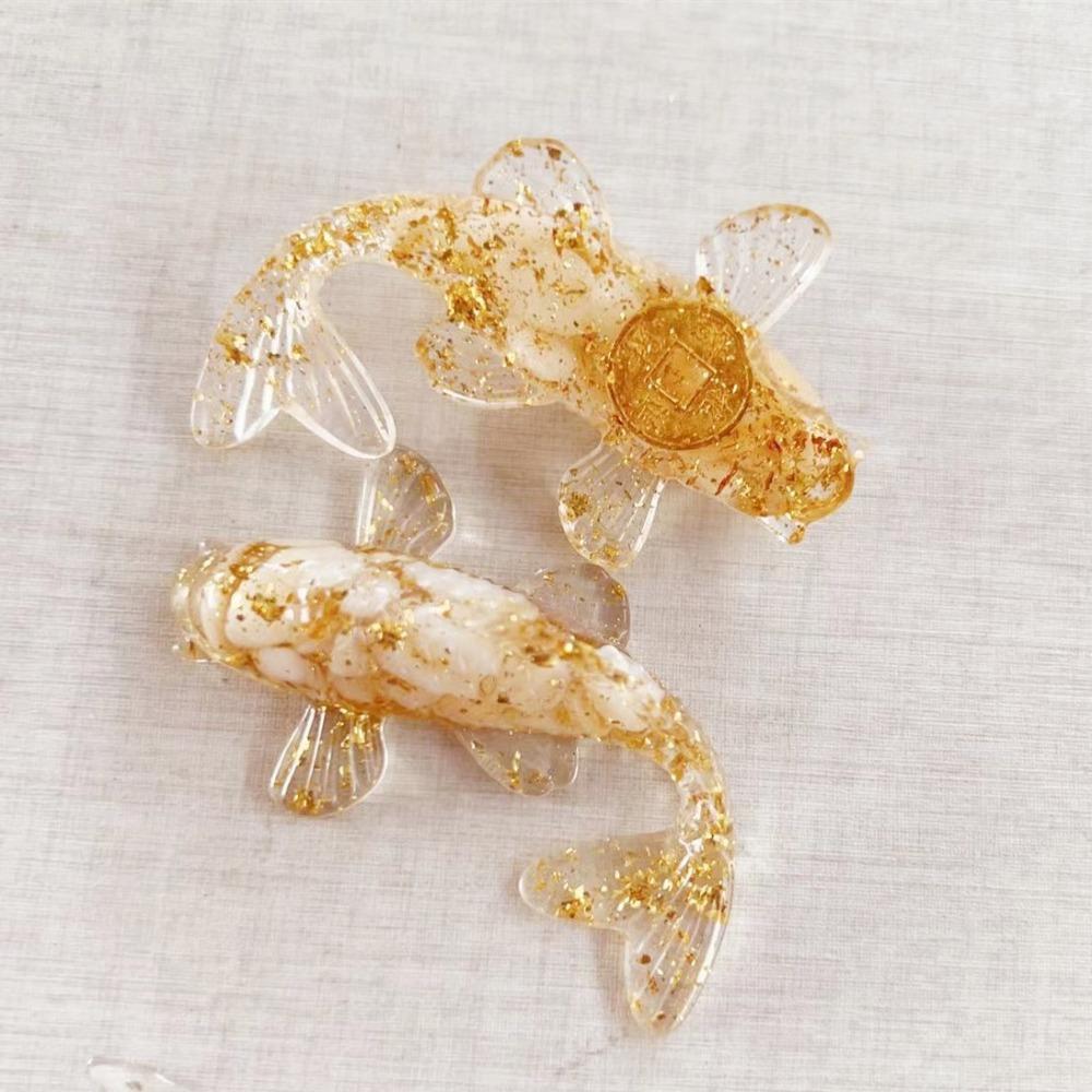 Resin Epoxy Crystal Gravel Carp Ornament Home Decoration Crystal Fish Figure Home