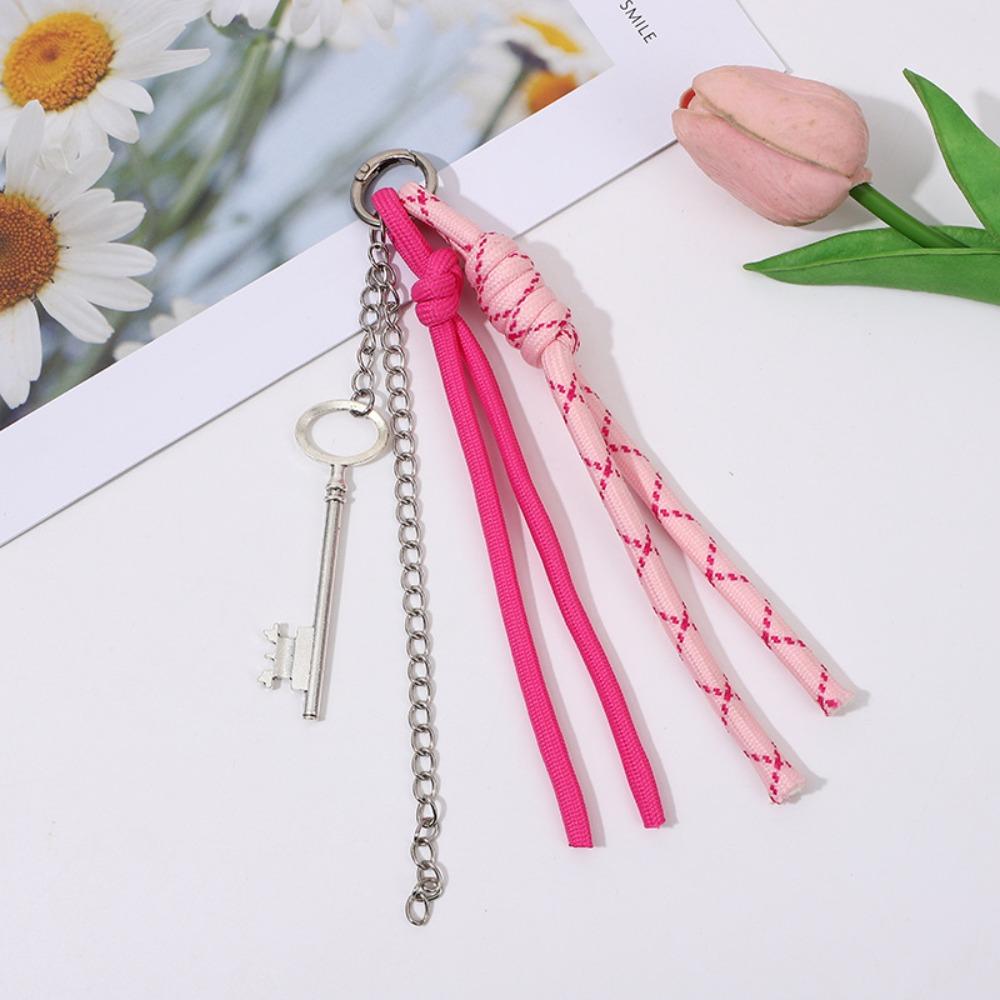 Anti-lost Colorful Braided Lanyard Beaded Nylon Rope Keyring Mobile Phone Lanyard New Year Gifts