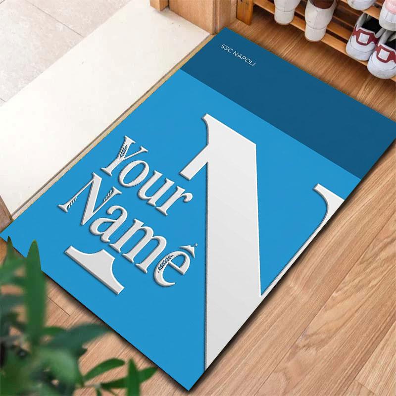 SSC Napoli Custom Name Carpet Rug for Living Room Bedroom Home Sofa Decoration,Kids play Non-slip Floor Mat