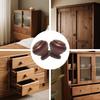 10-Piece Set of Wooden Furniture Handles, Drawer Pull Handles, Dark Brown, DIY, Screws Included (Dark Brown)