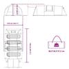 4 Person Tunnel Tent with Roof Green and White 740 x 370 x 220 cm