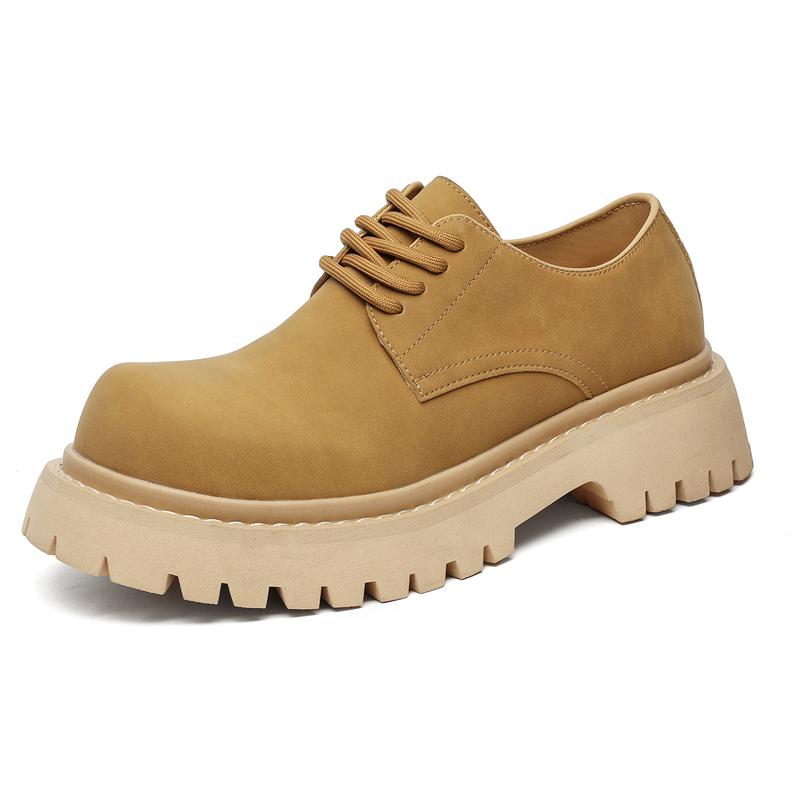 Fashion Classic Thick Soled Men's Leather Shoes Brand Designer Style Plus Size 38-43 Fashion Adult Quality Luxury Business Derby Shoes