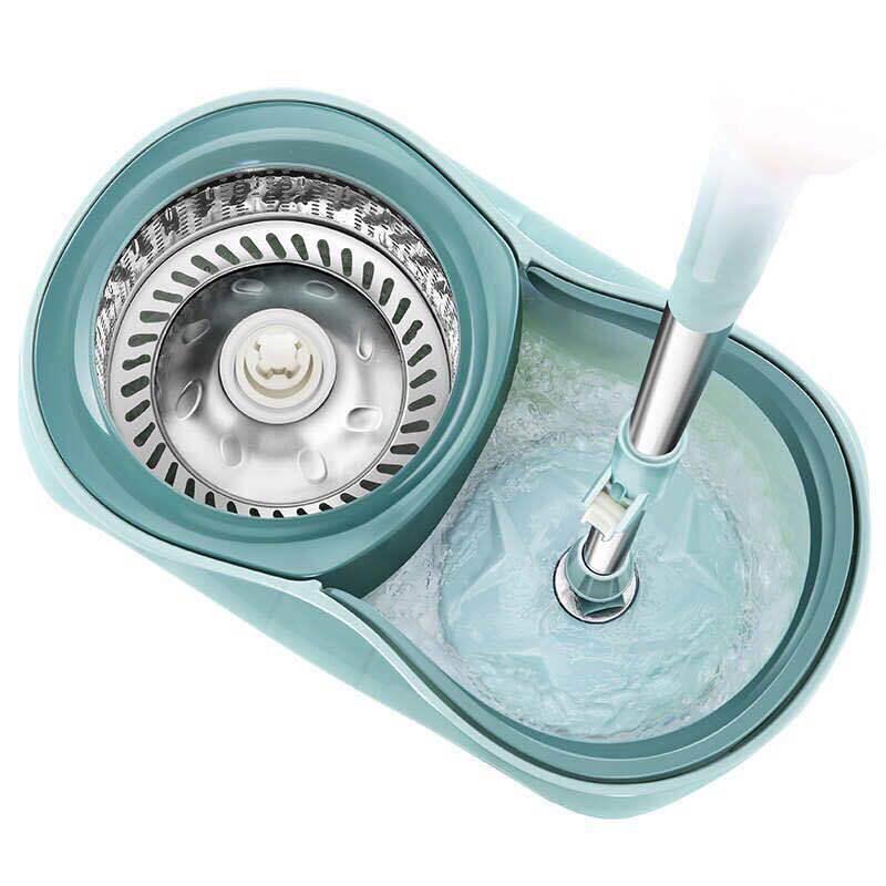 Вращающаяся швабра из нержавеющей стали двойного назначения со сменной насадкой