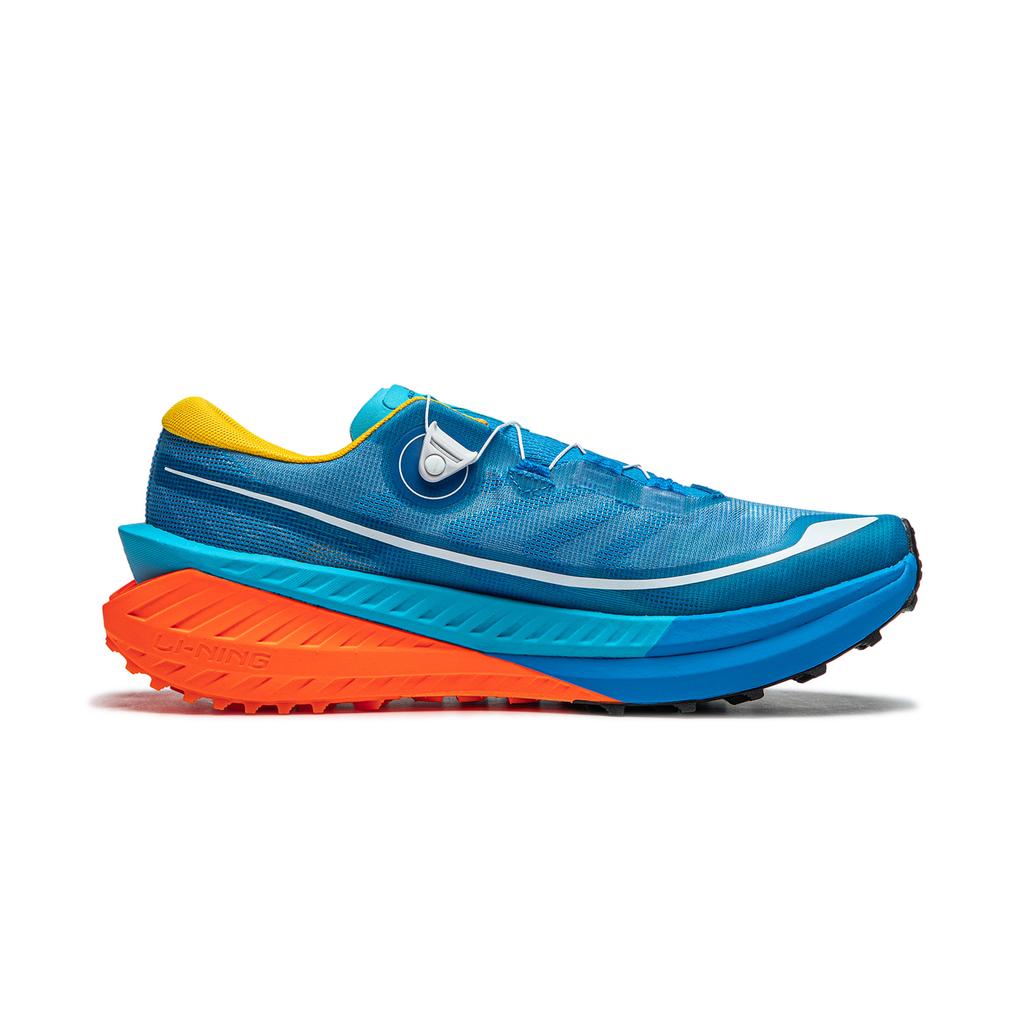 Li Ning De Lucas PRO Slip Resistant Abrasion Resistant Low top Trail Running Shoes Men's Blue Orange ARNU001-5