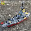 HUIQIBAO военные 910 шт. 8 в 1 армейский океанский крейсер военный корабль строительные блоки самолет оружие корабль кирпичи городские игрушки для