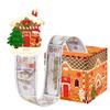 Gingerbread Decor Christmas Man House Pattern Gift Box With Material Paper