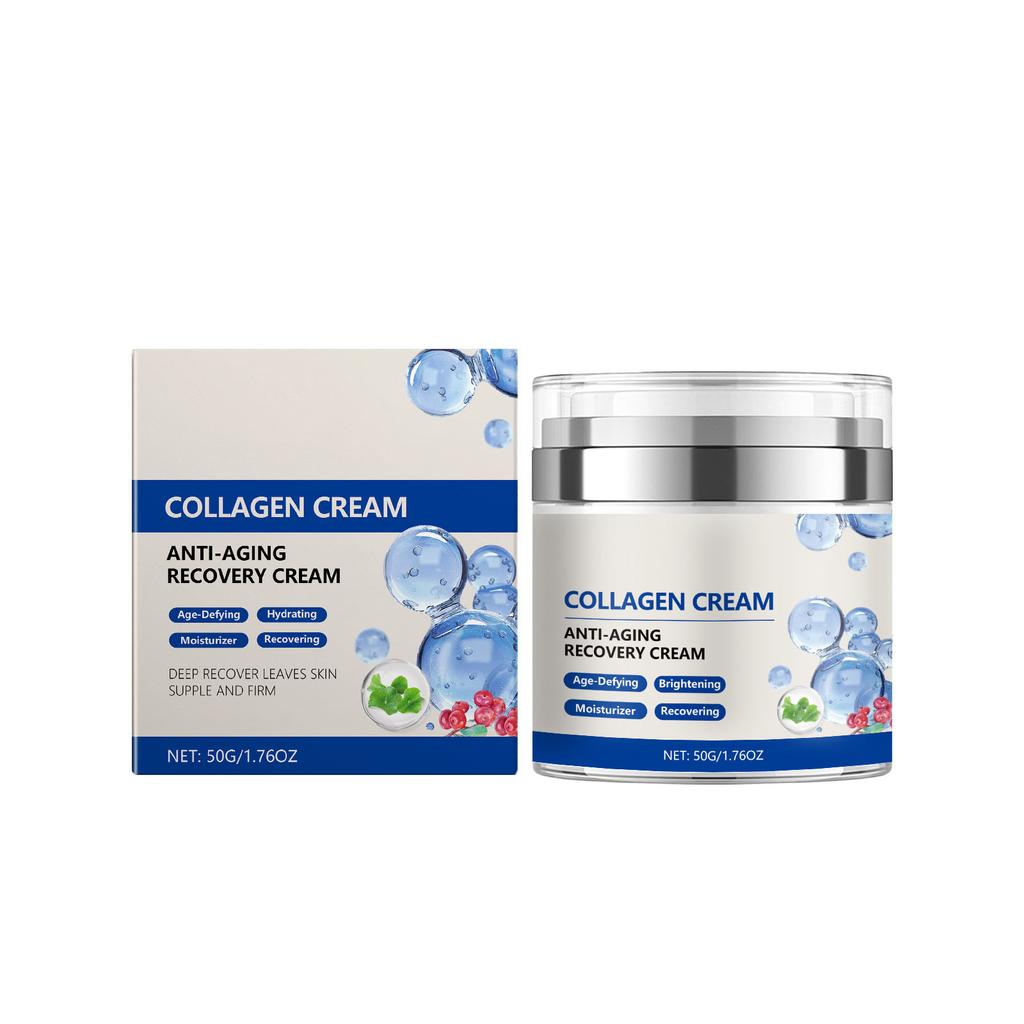 Collagen Cream Moisturizing Wrinkle Care Lightens Fine Lines Brightens Skin Tone Deep Nourishment Anti-aging