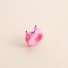 Geometric Animal Girls Women Colorful Contrast Resin Ring Acrylic Fashion Jewelry Frog Finger Rings