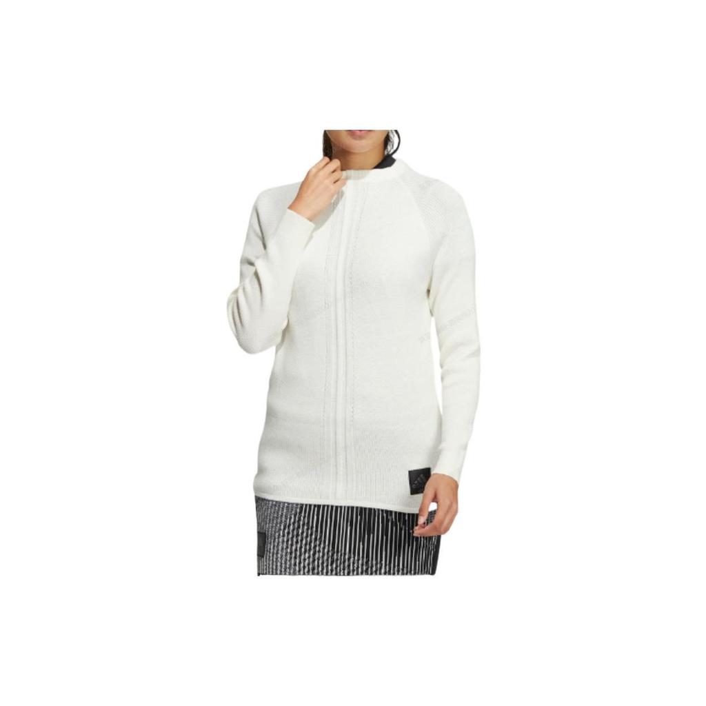 adidas FW22 Однотонный кашемировый свитер с логотипом и этикеткой, женский свитер белого цвета HG1677