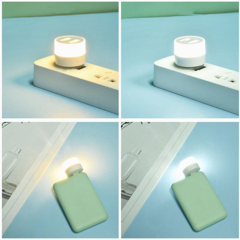 Мини-2 USB порта постоянного тока, светодиодный ночник, 5 В, 1 Вт, супер яркая защита глаз, чтение книг для компьютера, зарядка мобильных устройств