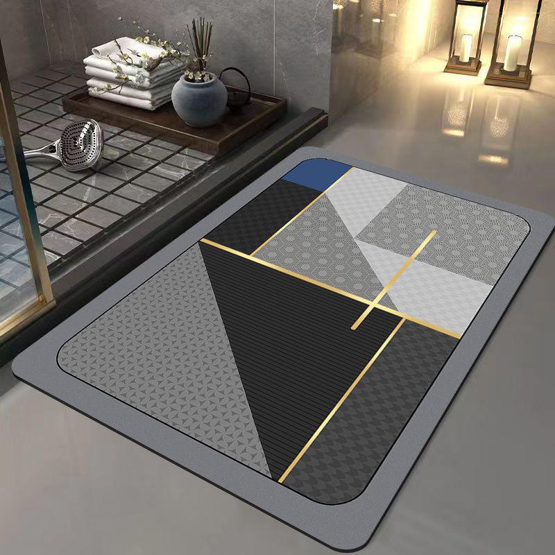 Впитывающие подушечки из диатомовой слизи, коврик для домашнего туалета, дверной проем в ванную комнату, нескользящий ковер, коврики для ванной комнаты
