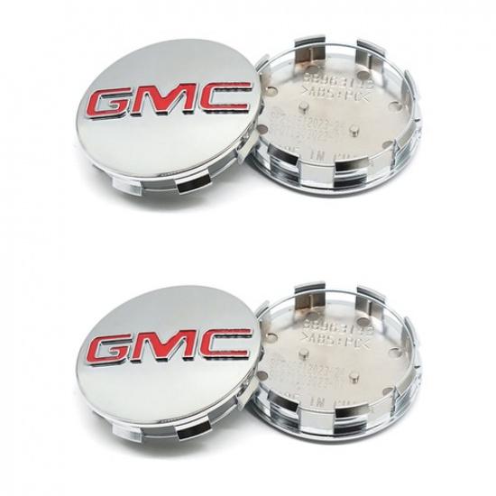 CHROME CENTER CAPS For Sierra Limited & Yukon + XL 83 mm 20" 22" RIMS 4PCS