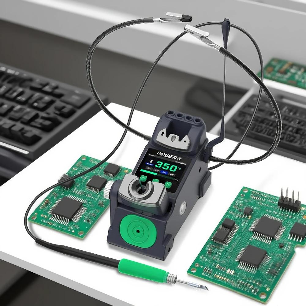 Паяльная станция 3-в-1 S5 | Совместима с ручками C210/C245/C155 | Автоматический сон и энергосбережение | Регулируемая мощность 120 Вт-200 Вт