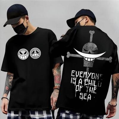 One Piece Japanese Anime Print Boys and Girls Shibuya Style Shortsleeved Tshirt 2026 Model