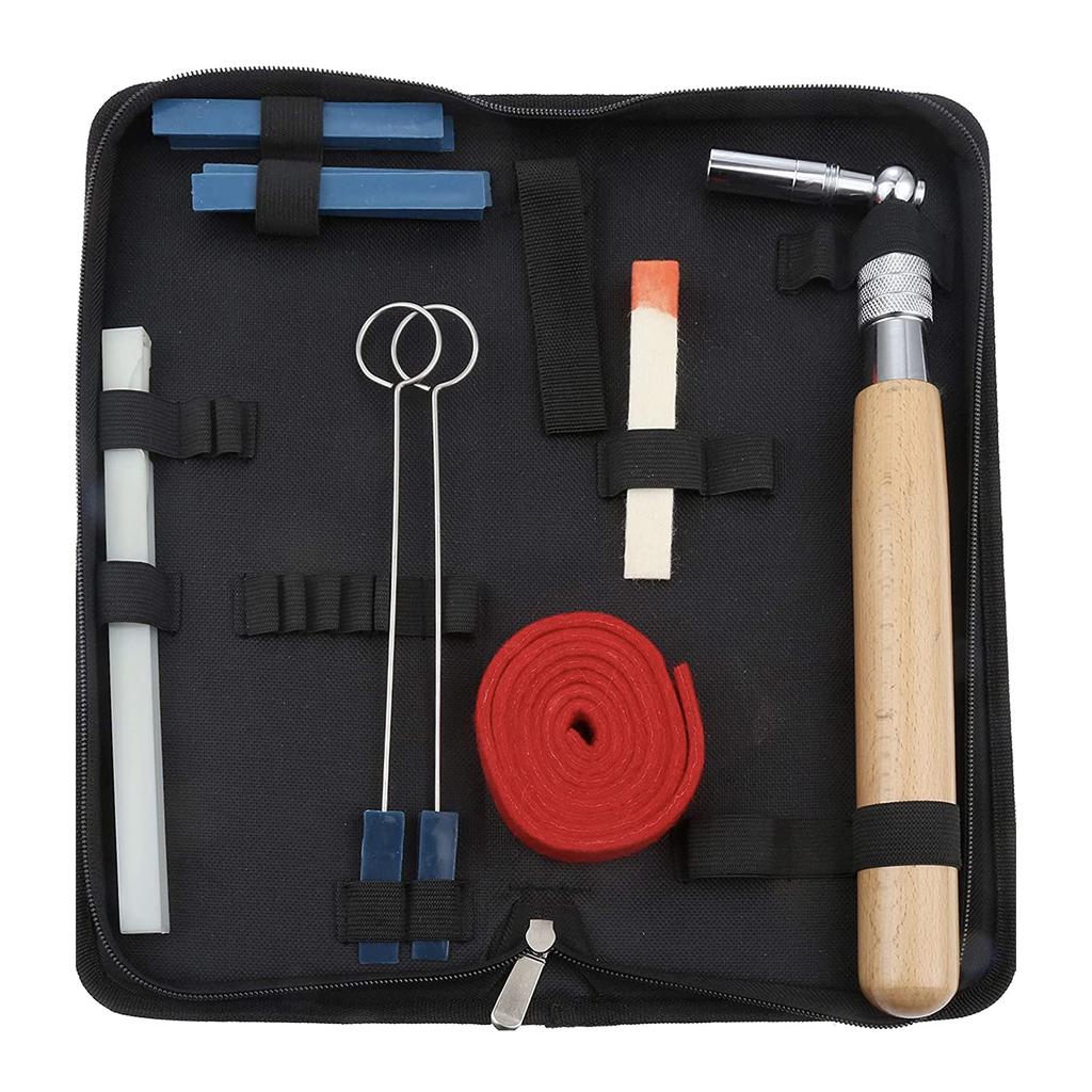 Dreld Piano Tuning Tool Maintenance Tools for Professional Includes Tuning Kit Such As Tuning Tuning Hammer and Storage Case Kit, 11-piece Set,