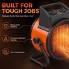 Industrial Fan Heater 2800W with Tilting, Electric Ceramic Space Heater with Adjustable Thermostat, Handle