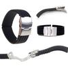 Deployment Buckle Silicone Rubber Waterproof Wrist Watch Strap Band