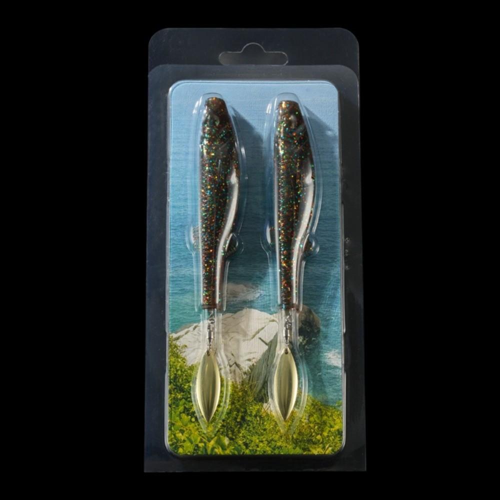 2pcs With Tail Flasher Soft Lure 2PCS Pack Swimbait Lure Soft Fishing Lure For Snapper