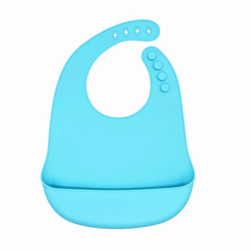 Детские силиконовые нагрудники для младенцев, водонепроницаемый нагрудник, однотонный, для девочек и мальчиков, регулируемый, мягкий силиконовый нагрудник, детские принадлежности для кормления новорожденных