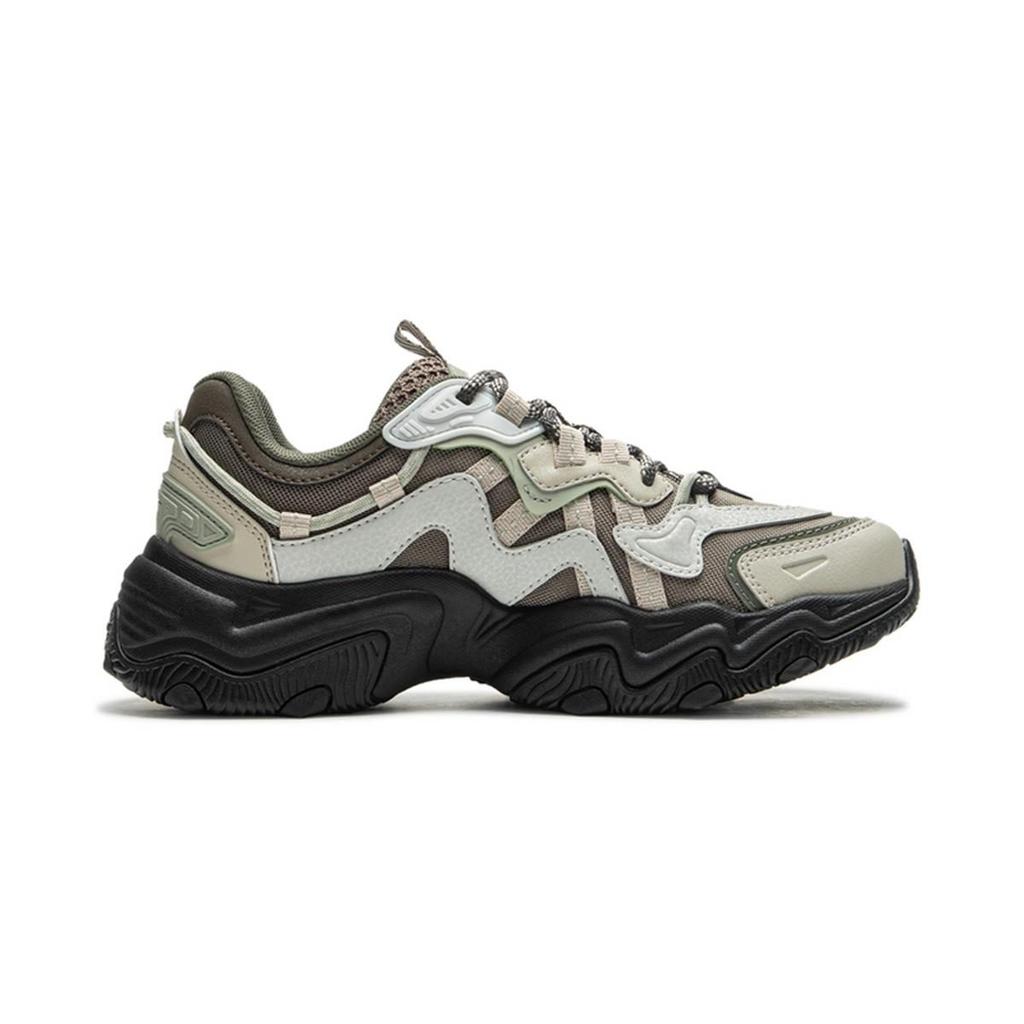 Li Ning Cat Paw Lite 2 Нескользящие износостойкие низкие повседневные кроссовки Женские Коричнево-серые AGCU176-4