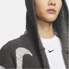 Nike Спортивная одежда Phoenix Cozy Bouclé All Over Print Hooded Loose Long Knit Sweater Women sweater Medium-Gray FD4283-254
