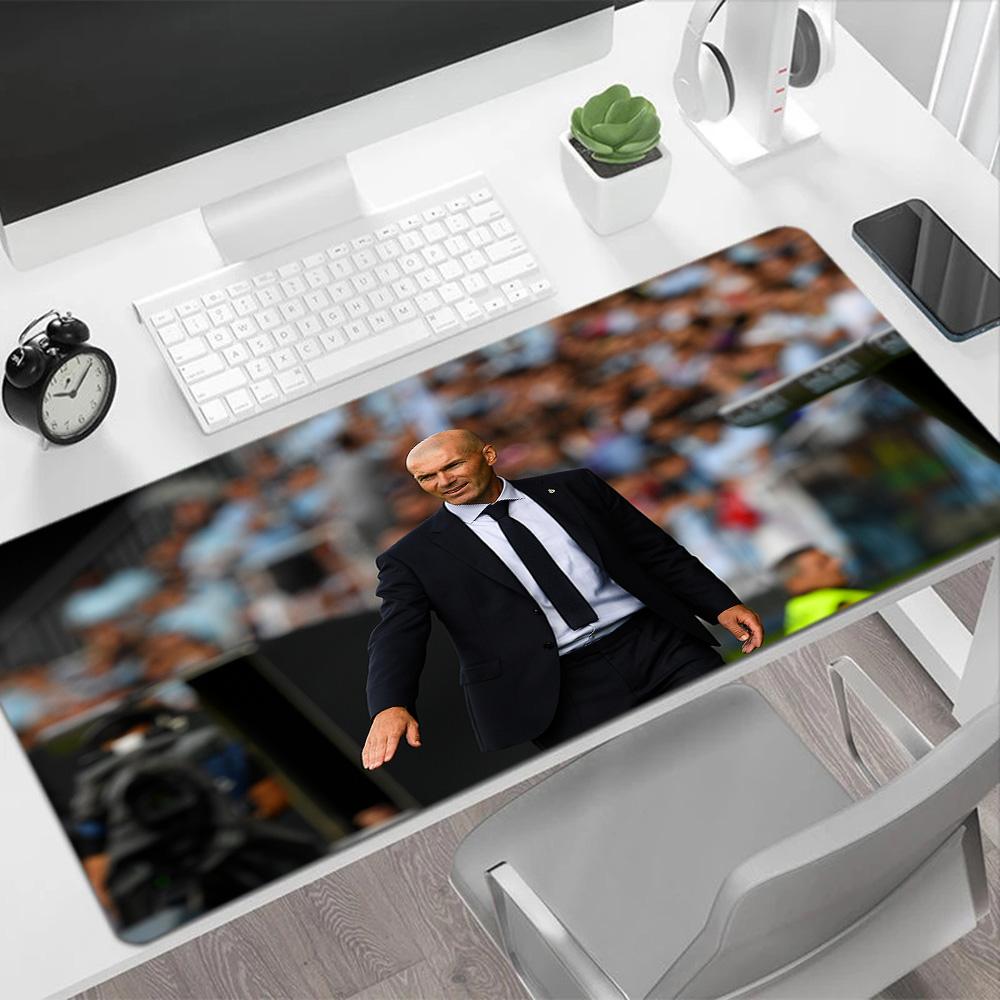 Игровой коврик для мыши и клавиатуры Real Madrid, большой, для рабочего стола, с нескользящей резиновой основой, офисное и игровое украшение стола