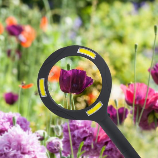 Увеличительное стекло с 3 лампами Многофункциональная портативная 3-кратная лупа Ручная лупа с подсветкой для пожилых людей Чтение осмотра монет Ювелирные изделия