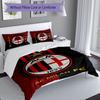 3pcs Associazione Calcio Milan Duvet Cover Set, Includes 1 Duvet Cover and 2 Pillowcases,Skin-Friendly&Comfortable Fabric,Suitable Bedding Sets