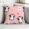Cute Penguin Kawaii Cartoon Pillow Case Square DoubleSided Sofa Cushion Cover Bedroom Bedside Pillow Gift