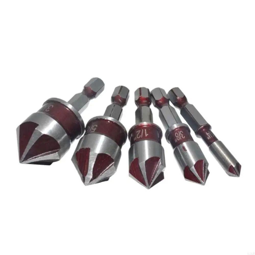 Hex Shank Chamfer Drill Bit Hole Opener Chamfering Tool Drill Bit Set  Carpentry Power Tool