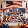 Моющаяся Патриотическая Декорация для Мероприятий 250 Лет Американская Памятная Ткань для Декорирования Помещений и Улиц