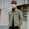 Men's Jacket Woolen Jacket Autumn and Winter Korean Version Slim-fitting Trendy Double-sided Wool Men's Casual Short