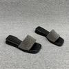 Women's Shoes 2025 Summer New European Products Laikab Rhinestone Slope Heel Open Toe One Word Drag Outside Slippers Women