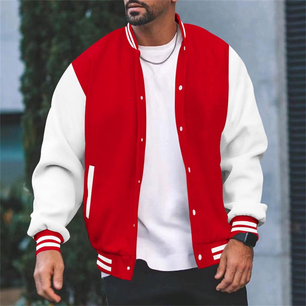 Casual And Versatile Men'S Loose Cardigans, Baseball Jerseys, Fashionable Jackets