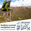 1/2Pcs Pocket Survival Guide Card Easy Read Portable Lightweight Outdoor Travel Camping Hunting Hiking Light Shadow Star Navigation Card Tools