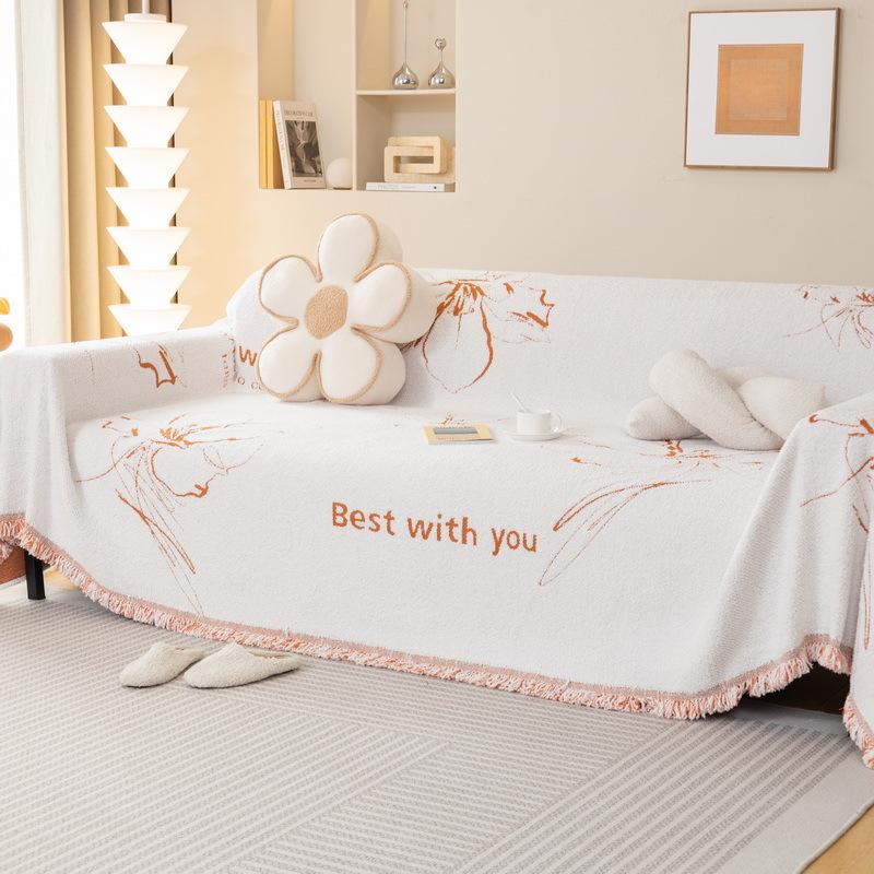 Chenille Sofa Towel Simple Sofa Cover Cloth Four Seasons Universal Sofa Cover Anti-Scratching Machine Washable