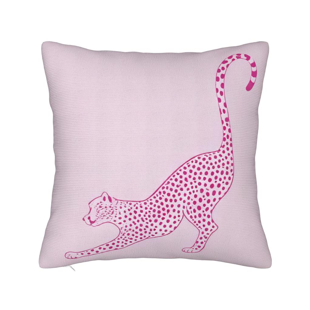 Pillow Cover Pink Black Leopard Duo Lying Sitting Morden Pillow Case For Chair Sofa Home Decor Pillowcases