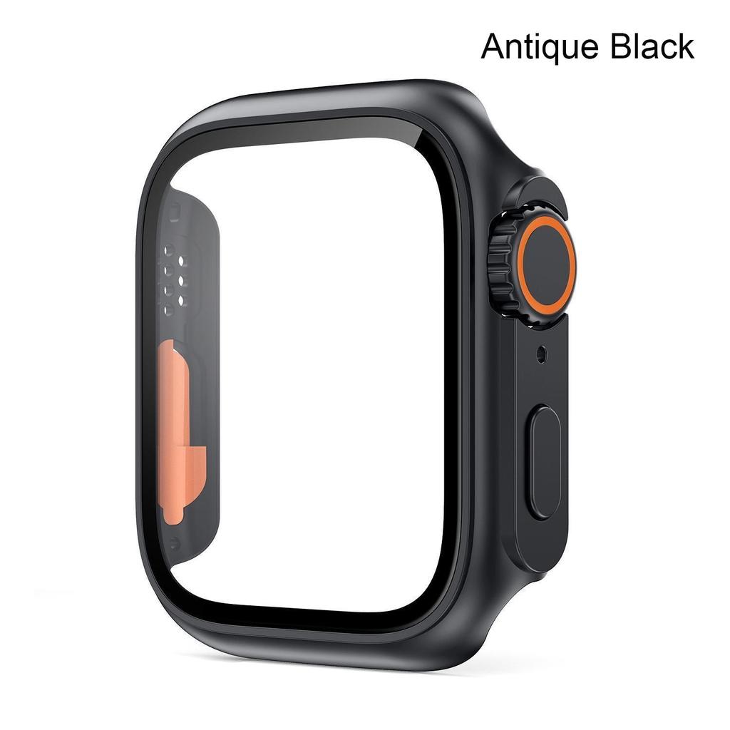 Корпус из закаленного стекла + чехол для часов ПК для Apple Watch 8 7 45 мм 41 мм 44 мм 40 мм Обновление до Apple Watch Ultra 49 мм Защитный бампер-экран