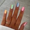 24 Pieces  Simple Solid Color New Wear Party A Colorful Niche High-end Sense Rainbow Candy Wear Armor