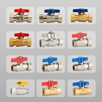 Шаровой кран Union 1/2" -3/4" Латунный с двойной внутренней и наружной резьбой Клапан Водяной Трубопроводный Переключатель Газовый Прямой К Водопроводному Крану