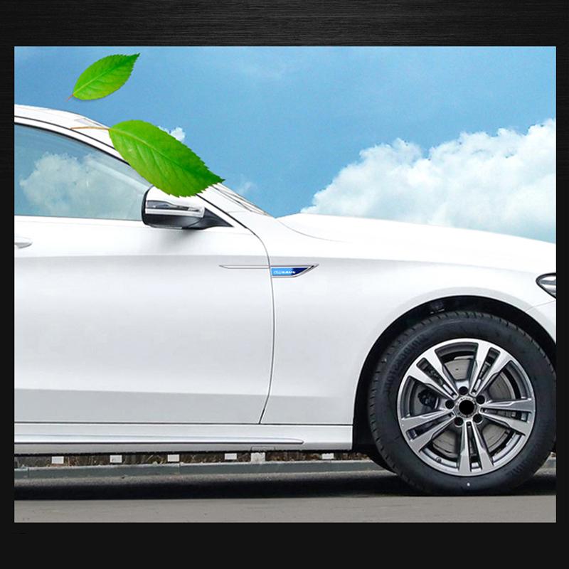 2PCS Metal Alloy Car Body Side Wing Fender Decoration Stickers For Subaru Forester Impreza Legacy XV WRX STI Crosstrek Outback Z15