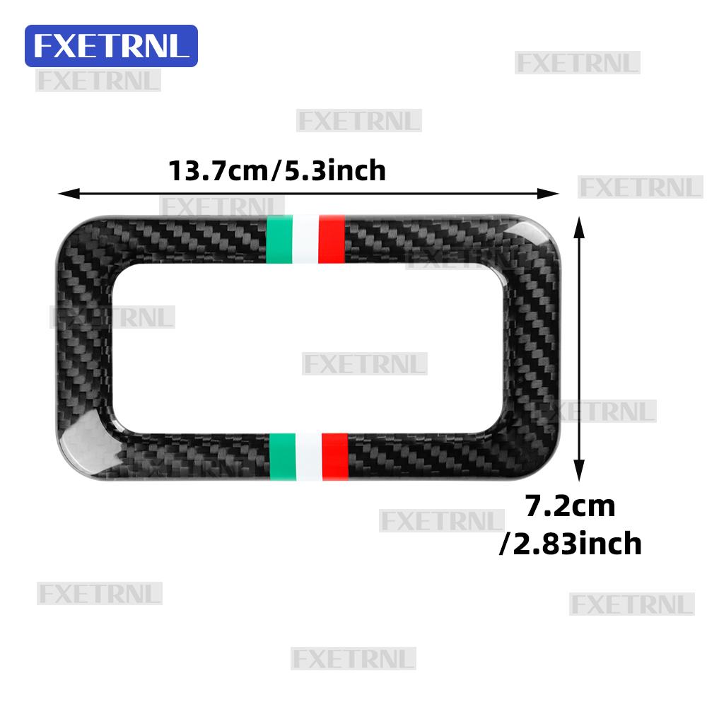 Real Dry With Tricolor Carbon Fiber Sticker For Abarth 595 695 595C 695C Fiat 500 500C 2016-2021 2022 2023 2024 Reading Lamp
