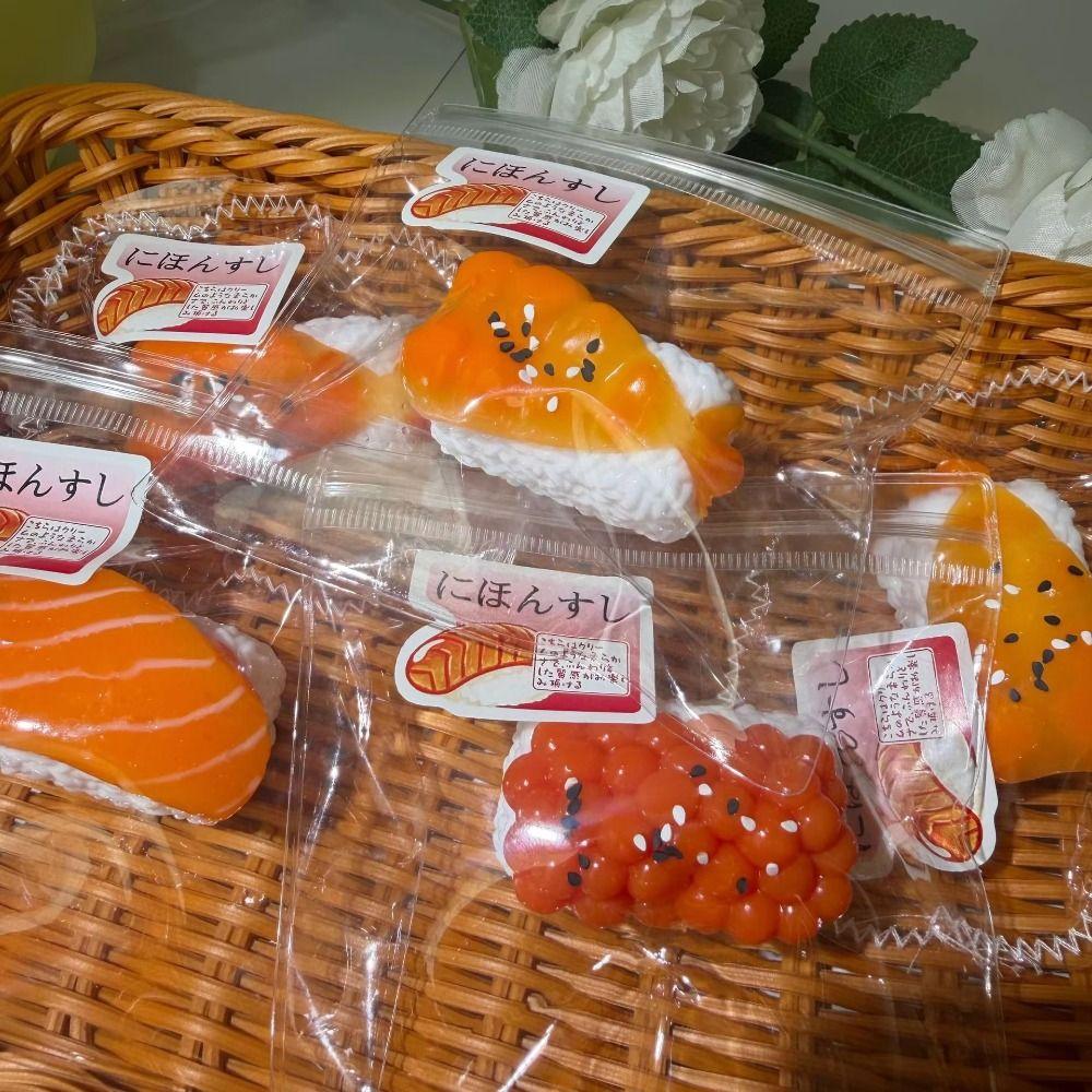 Slow Rebound Shrimp Sensory Fidget Handmade Silicone Squishy Toy Sushi Squeeze Toys Students