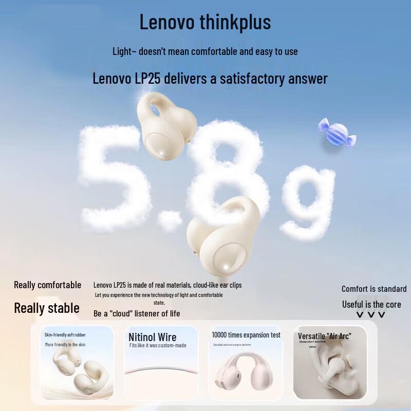 Lenovo LP25 True Wireless Открытые Bluetooth-наушники