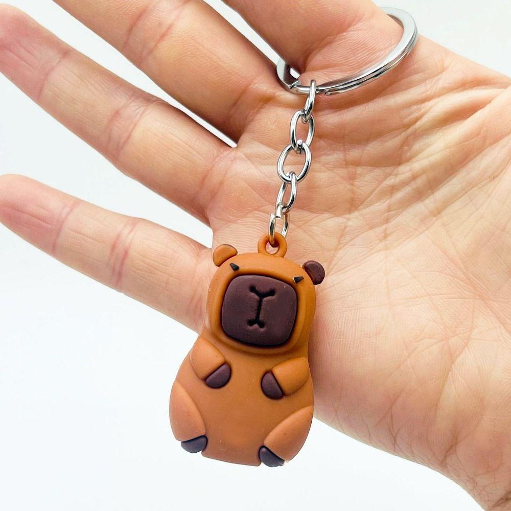 Kawaii Capybara Keychain Cartoon Doll Bag Pendant New Key Chain