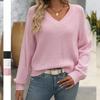Autumn and Winter Hollow V-neck Long Sleeved Fashionable Sweaters