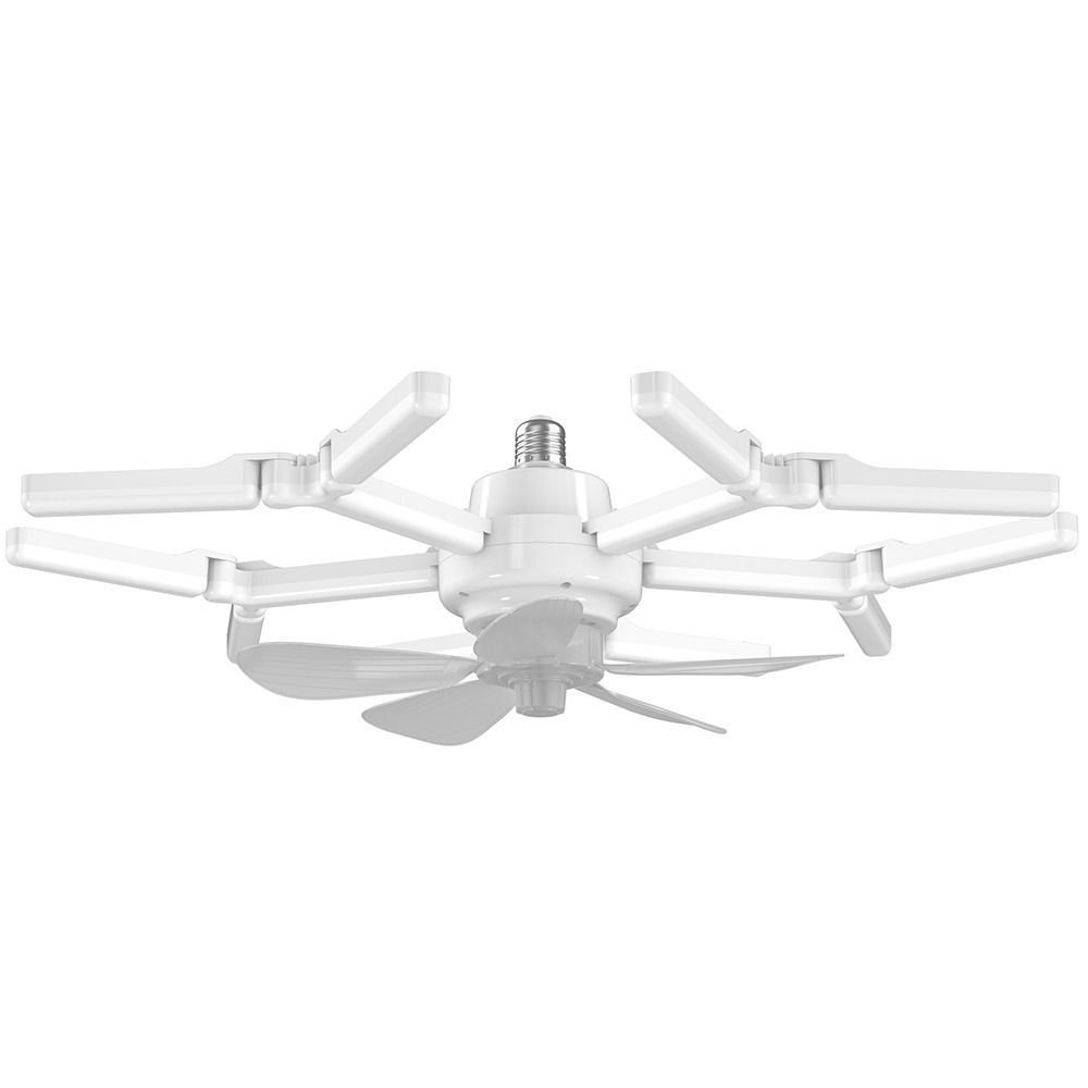 2 In 1 Ceiling Fan Light 4-Speed Regulation Electric Cordless Fan Creative Ceiling Fan  Office