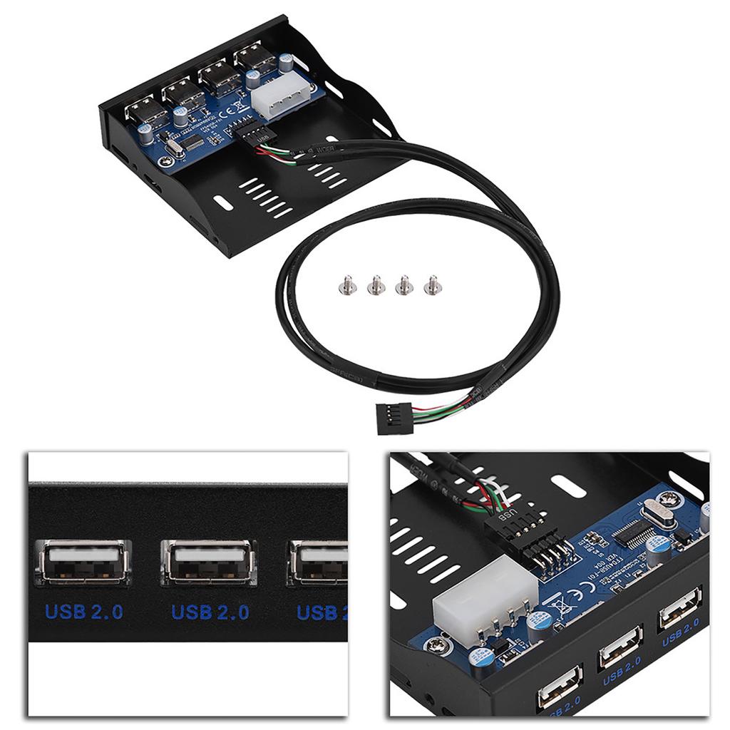 USB2.0 Floppy Front Panel 3.5"" Floppy Отсек 9 Pin to 4 Интерфейс USB 2.0 HUB
