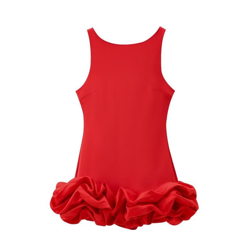 Sequin Sleeveless Slip Mini Dress A-line Flared Hem Party Outfit