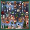 Waterproof Wall Decor for Entryway 2Pcs Christmas Static Window Cling Stickers, PVC Removable Snowman Penguin Modern Decals Home Bell Glass,